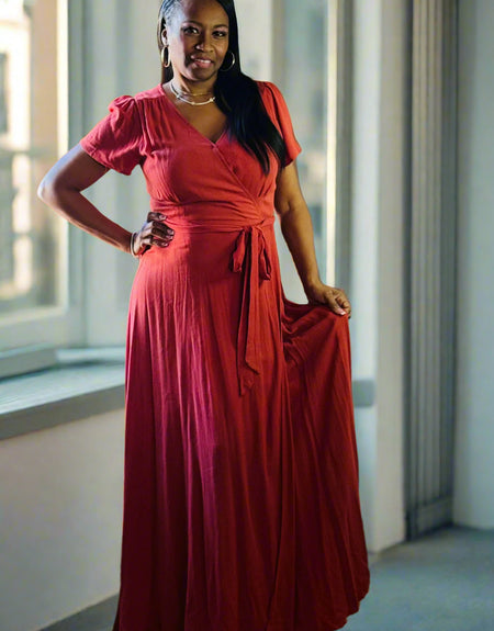 Brandi Flowy Wrap Dress - ReservedChic