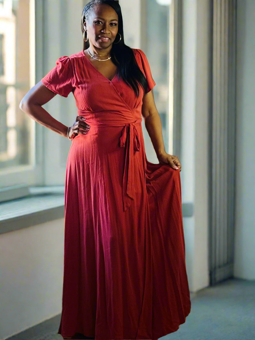 Brandi Flowy Wrap Dress - ReservedChic