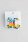 Pastel Pop Beaded Hoop Earrings - ReservedChic