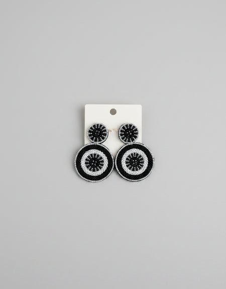 Midnight Elegance Beaded Earrings - ReservedChic