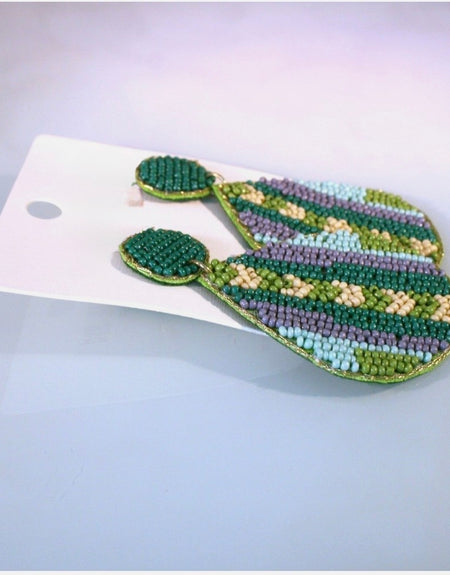 Southwest Beaded Drop Earrings - ReservedChic