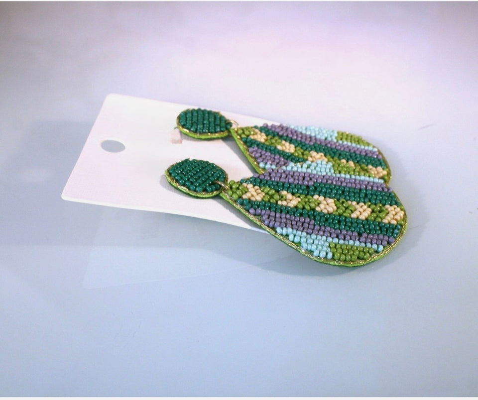 Southwest Beaded Drop Earrings - ReservedChic