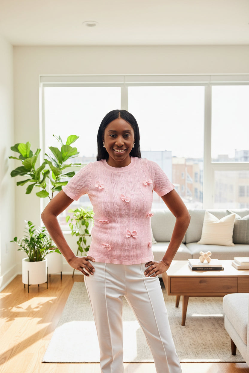 Pink Luxe Bow Top