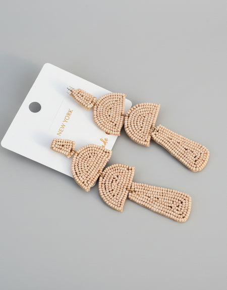 Mushroom Tiered Beaded Earrings - ReservedChic