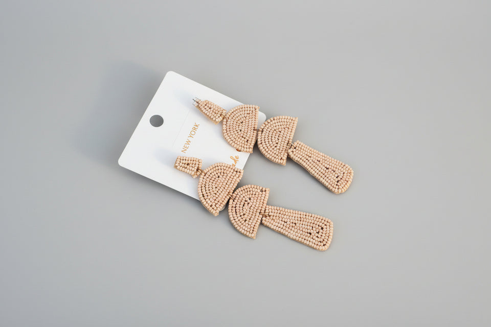 Mushroom Tiered Beaded Earrings - ReservedChic