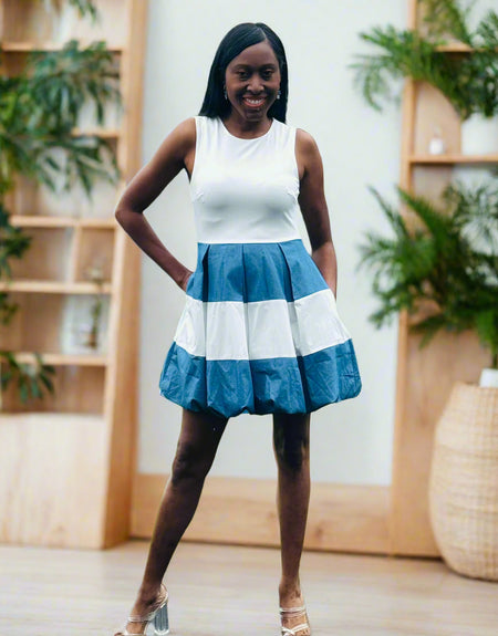 Glamour Bubble Skirt Mini Dress - ReservedChic