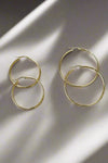 Gold Hoop Earrings Set