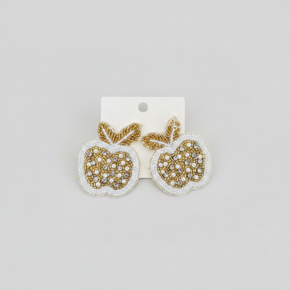 Apple Pearl Beaded Earrings
