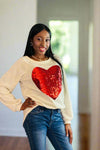 Sequin Heart Top