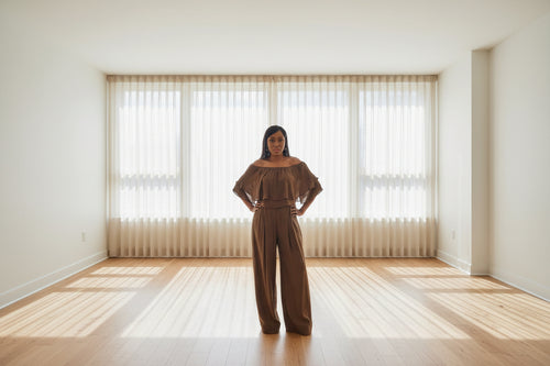 The Posh Palazzo Pant Set Chocolate - ReservedChic