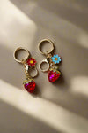 Strawberry Flower Bag Charms