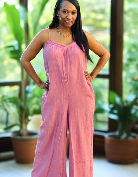 Blissful Pink Jumpsuit