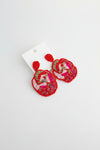 Elegant Flower Bead Cluster Earrings - ReservedChic