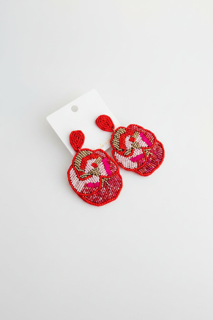 Elegant Flower Bead Cluster Earrings - ReservedChic