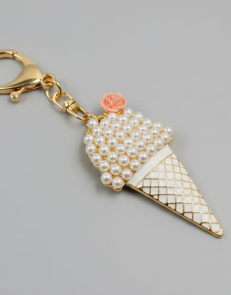 Ice Cream Keychain Bag Charm