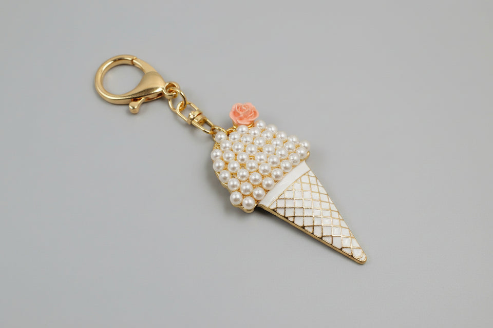 Ice Cream Keychain Bag Charm