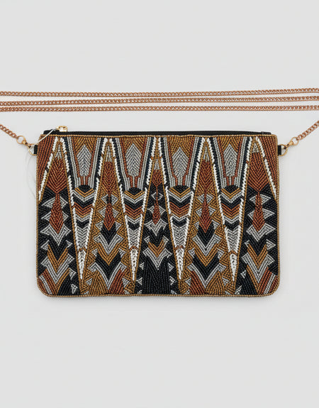 Boho Rose Gold Beaded Bag