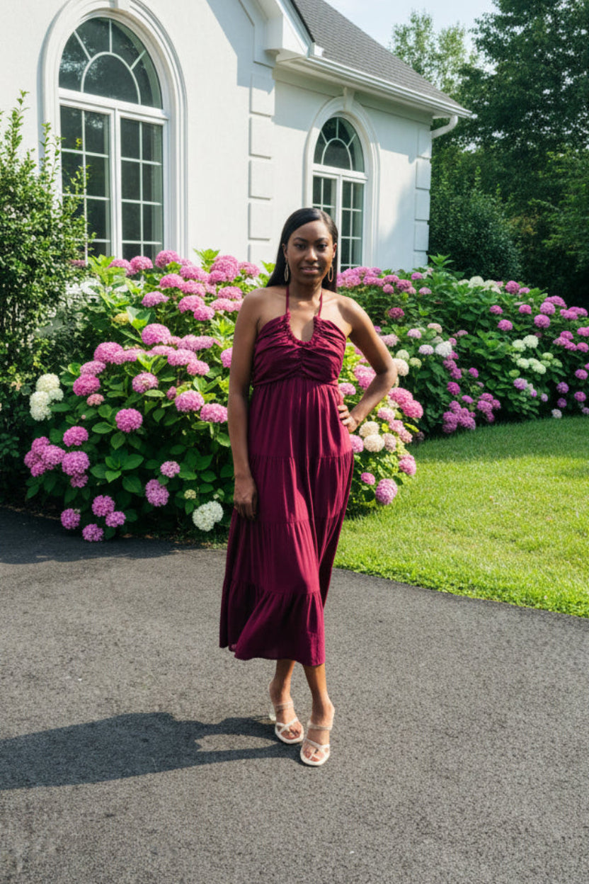 Adele Maxi Dress - EggPlant