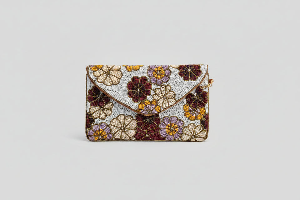 Chic Floral Beaded Clutch - ReservedChic