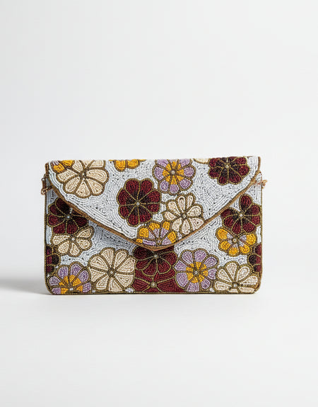Chic Floral Beaded Clutch - ReservedChic