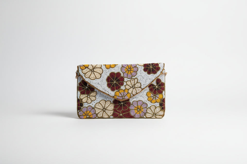 Chic Floral Beaded Clutch - ReservedChic