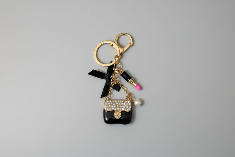 Mini Chain Purse Bag Charm- Black - ReservedChic