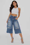 Stunna Denim Bermuda Shorts - ReservedChic