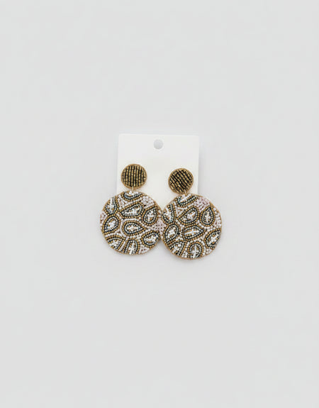 Boho Brown Beaded Earrings - ReservedChic