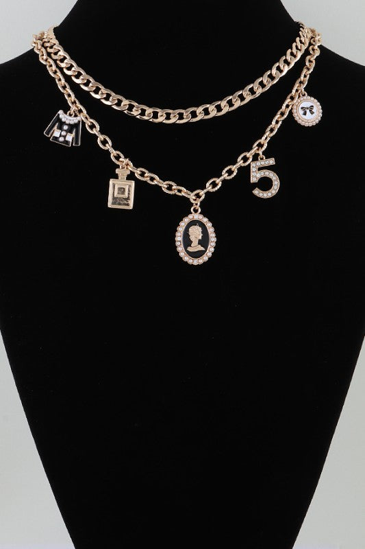 Double Luxury Charm Necklace