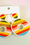 Summer Donut Beaded Earrings - ReservedChic