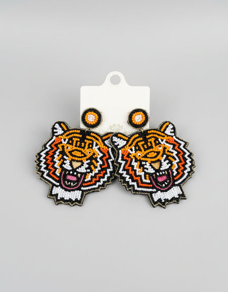 Tiger Beaded Earrings - ReservedChic