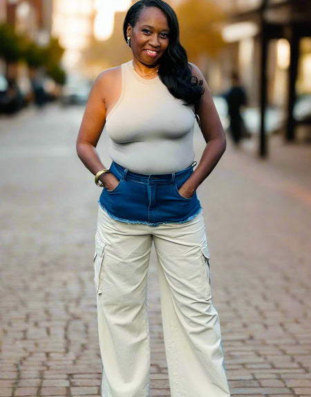 Fall Denim Cargo Pants