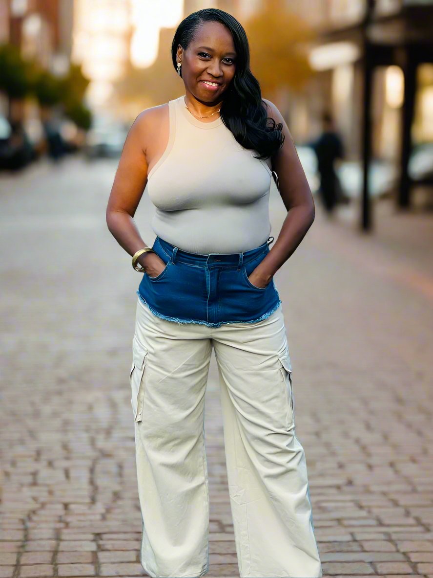 Fall Denim Cargo Pants