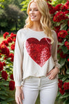 Sequin Heart Top