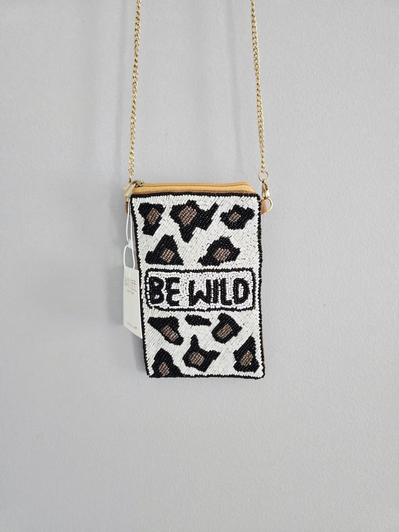 Be Wild Beaded Cell Phone/Crossbody - ReservedChic