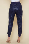 Ritzy Navy Sequin Joggers