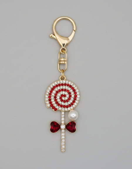 Lollipop Rhinestone Bag Charm