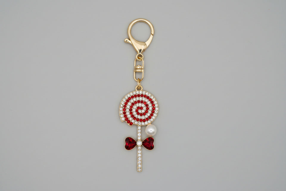Lollipop Rhinestone Bag Charm
