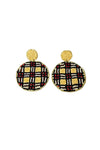 Luxe Plaid Beaded Earrings