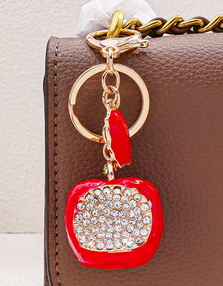 Crystal Red Apple Bag Charm