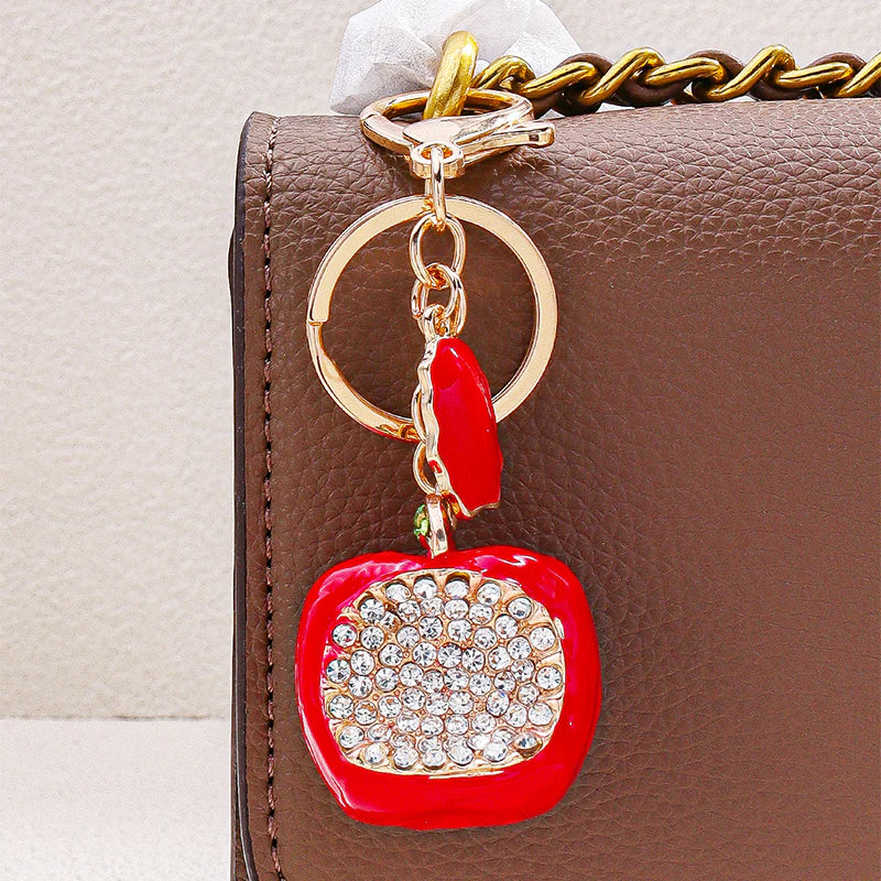 Crystal Red Apple Bag Charm