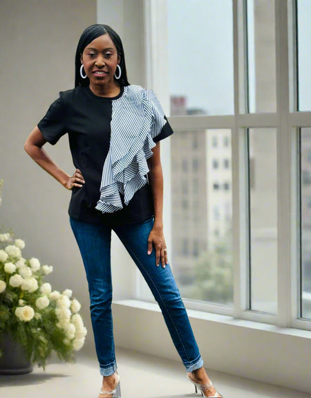 Luxe Echo Ruffle Top