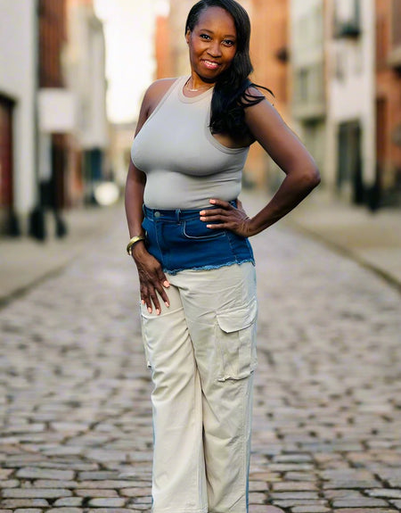 Fall Denim Cargo Pants