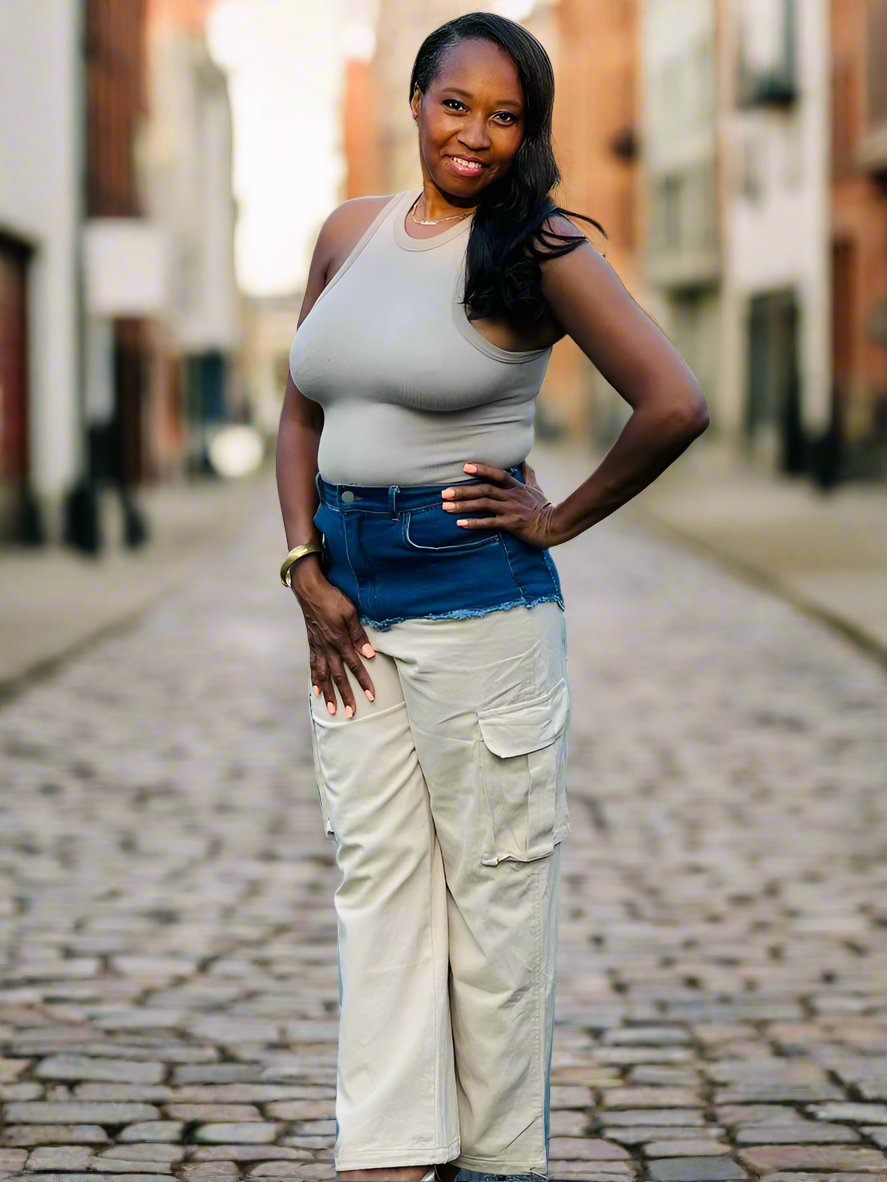 Fall Denim Cargo Pants