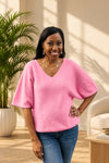 Grace Pink Sweater- Made In Italy