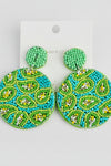 Paisley Bloom Beaded Earrings