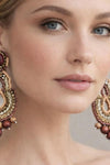 Nova Wooded Beaded Drop Earrings