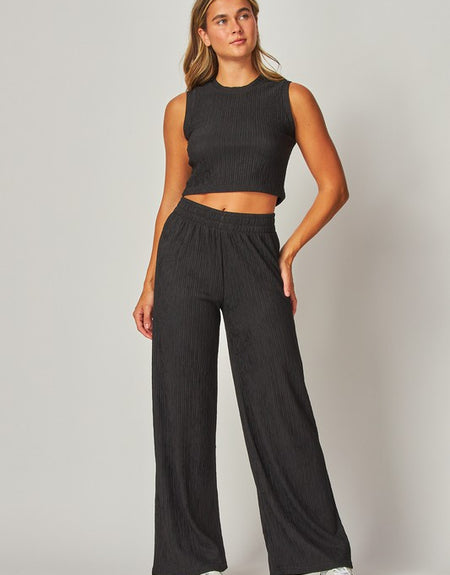 Serene & Chic Pant Set-Black - ReservedChic