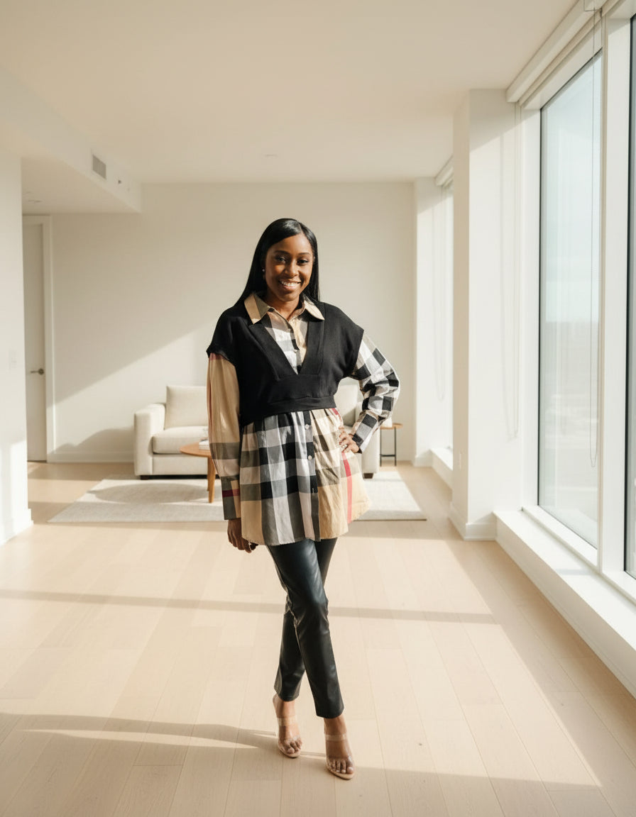 Gigi Plaid Shirt Dress