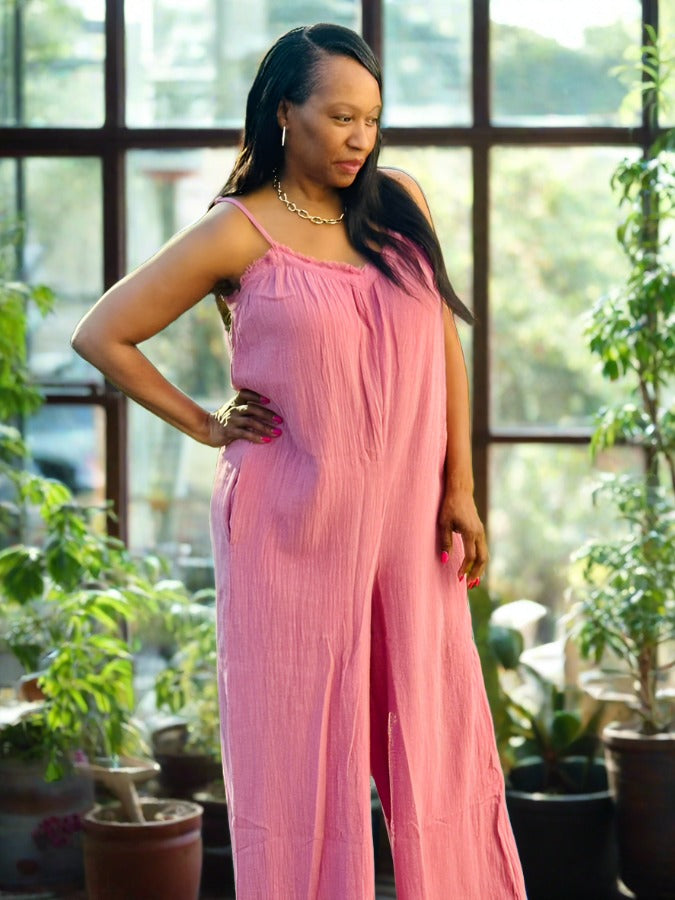 Blissful Pink Jumpsuit